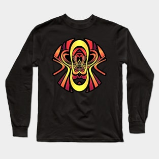 Golden Tribal Logo for a Space Monkey Named Winston Long Sleeve T-Shirt